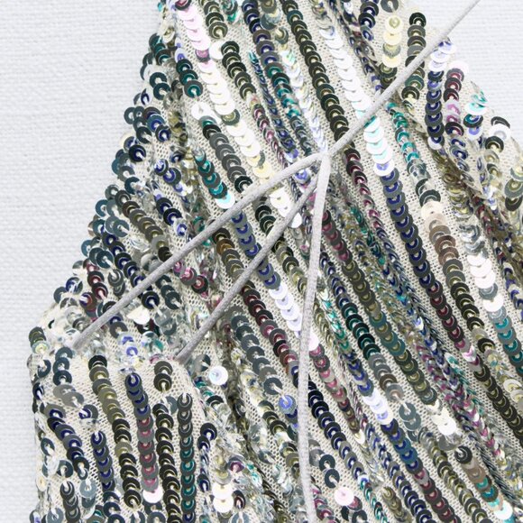 Zara Multicolor Sequin Cowl Back Mini Dress NWT Size Small - Picture 4 of 9